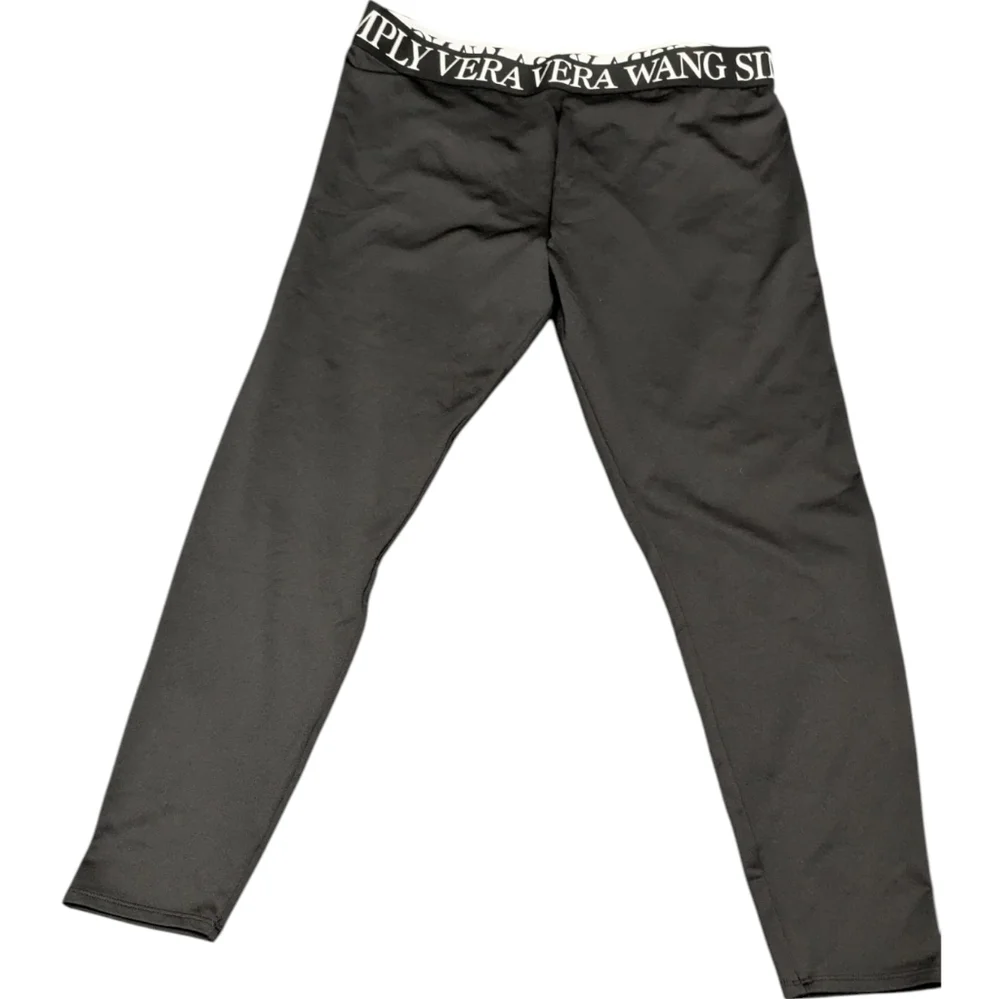 Simply Vera Vera Wang Logo Black Leggings - Picture 2 of 3